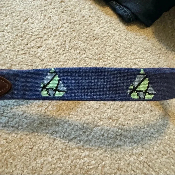 Goodthreads Men's Embroidered Diamond Head Leather Belt - Picture 7 of 7